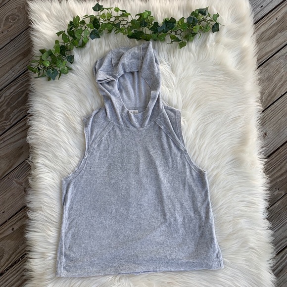 Bella Dahl Sweaters - Bella Dahl Sleeveless Jersey Hoodie Distressed M
